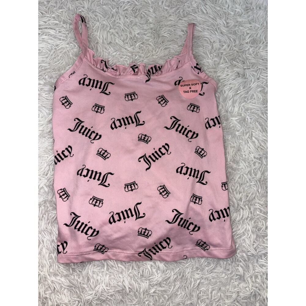 Juicy Couture Girls Sz. 6/6x Pink Classic Pj Tank Logo Top. NWOT SOFT